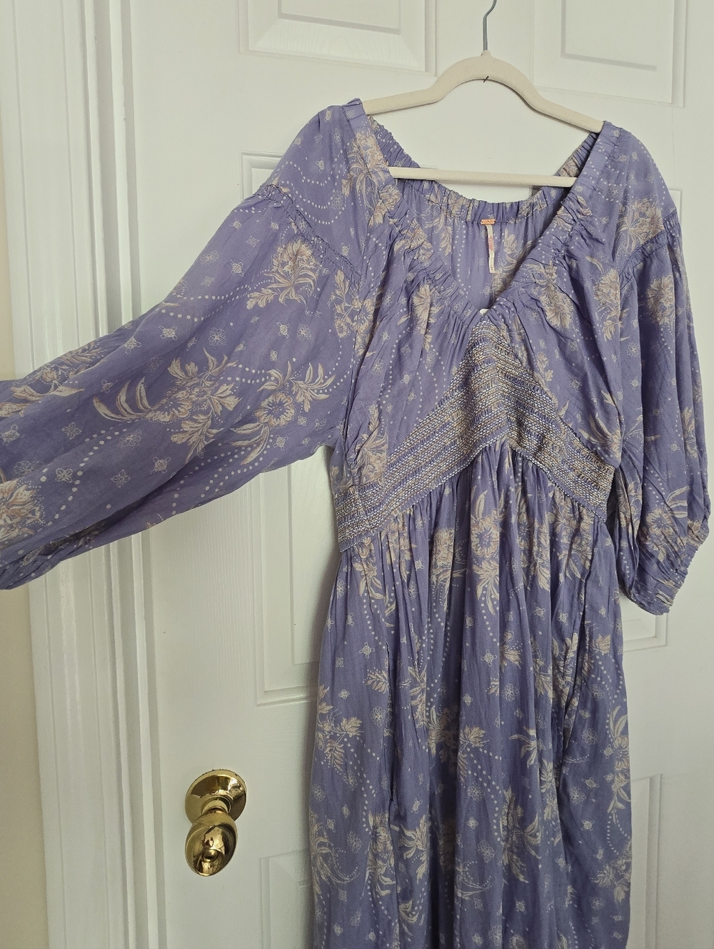 NWT Free People Golden Hour Lavender Floral Maxi Dress - Picture 2 of 6